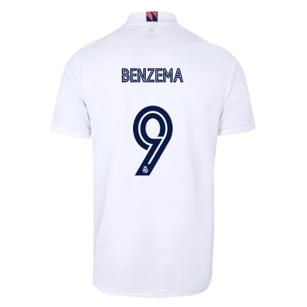 Camiseta Real Madrid Primera Equipación NO.9 Benzema 2020-2021 Blanco